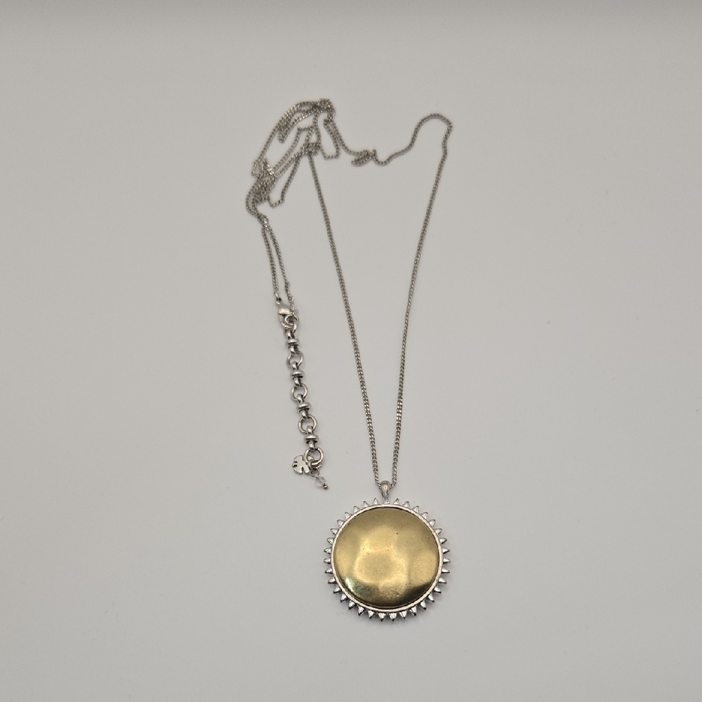 LUCKY BRAND Gold and Pearl Pendant Necklace